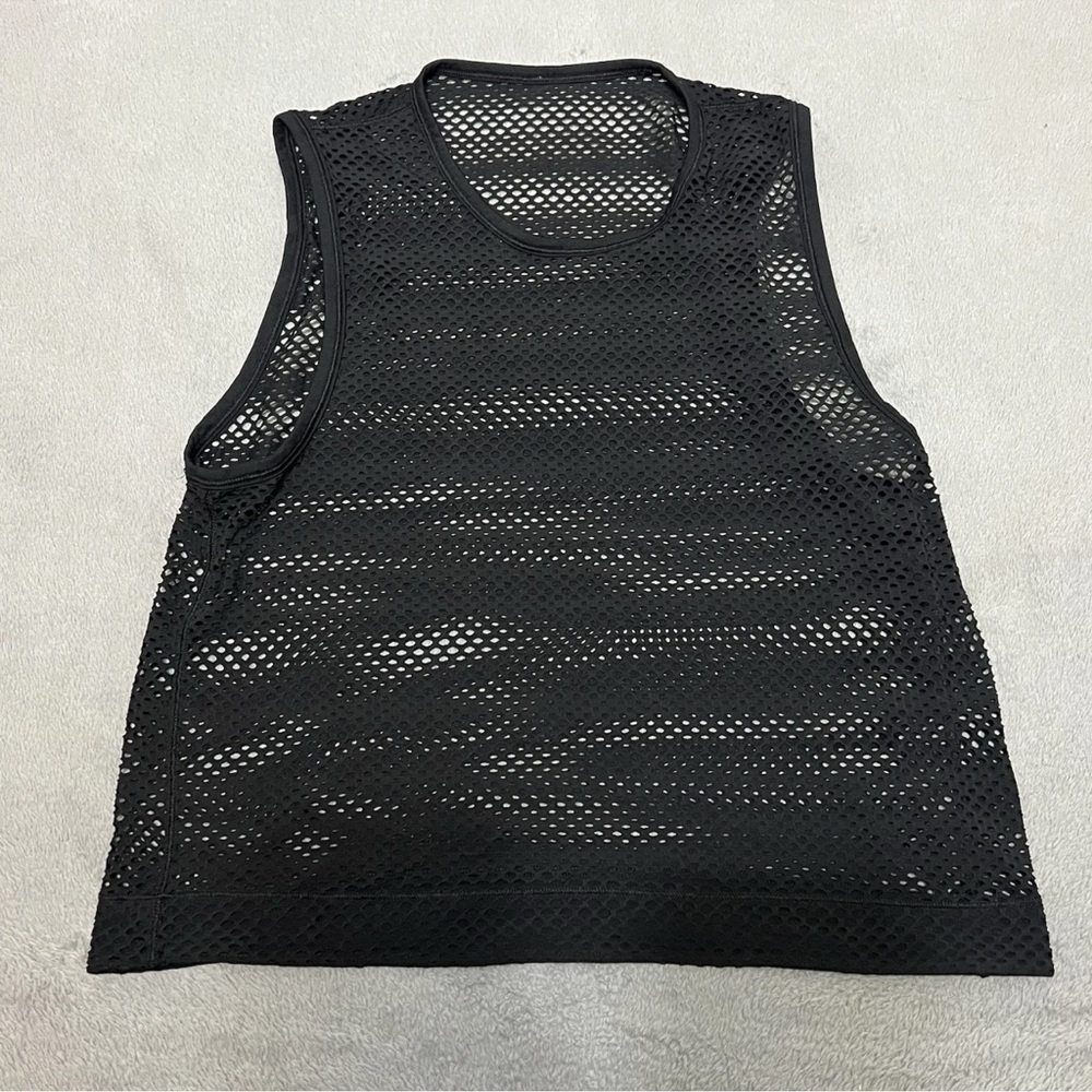 Lululemon Tank Top Sweat Your Heart Out Mesh See Through